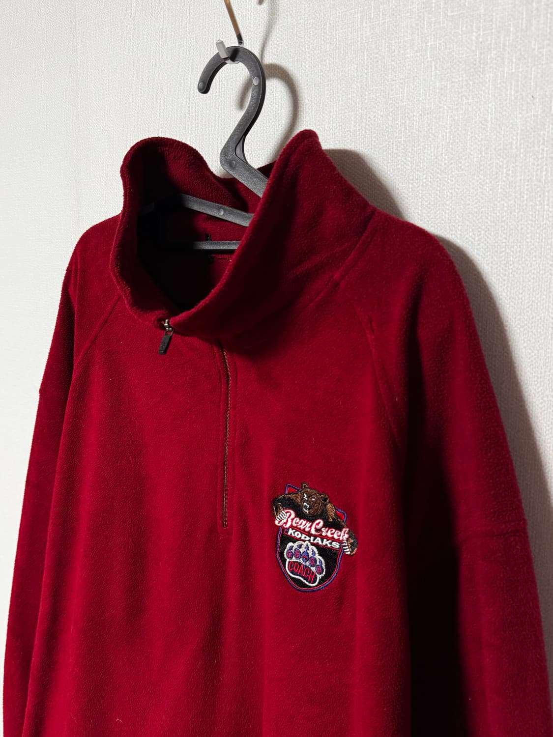 베어크리크 버건디 오버핏 플리스 상품이미지1