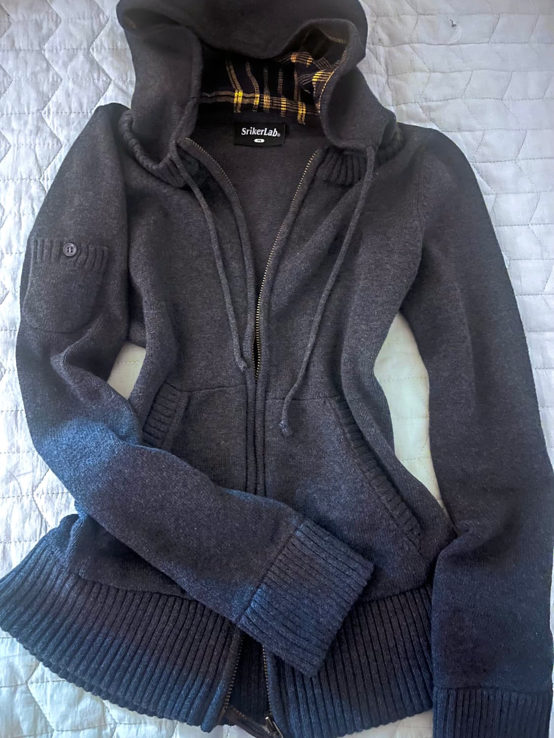 빈티지 포켓 슬림핏 딱붙 후드집업 상품이미지1