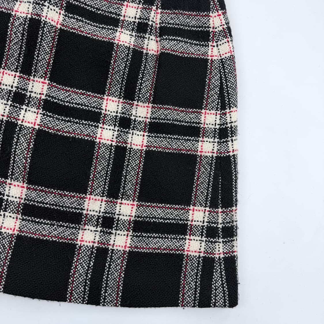 꾸레쥬 울 체크스커트 상품이미지9