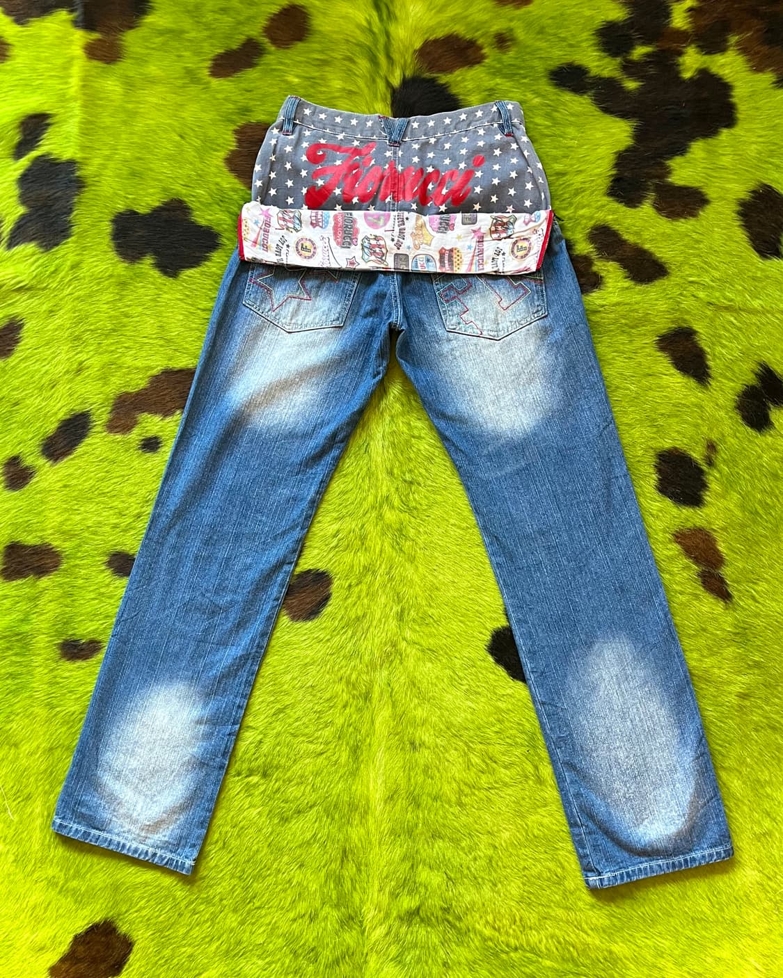 1990s Fiorucci Star Layered Denim Pants 상품이미지3