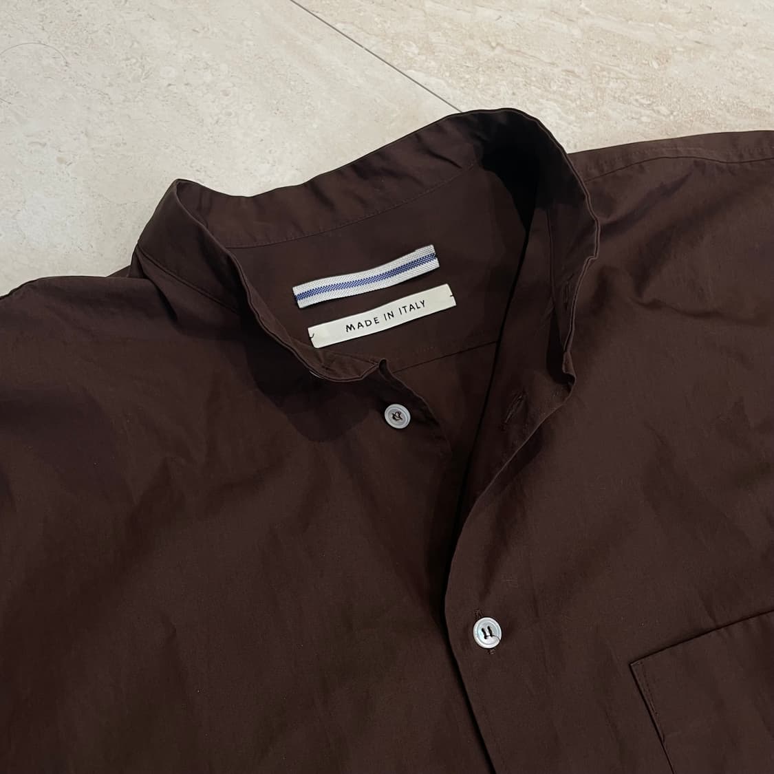 Cristaseya 크리스타세야 브라운 마오 셔츠 M 상품이미지2