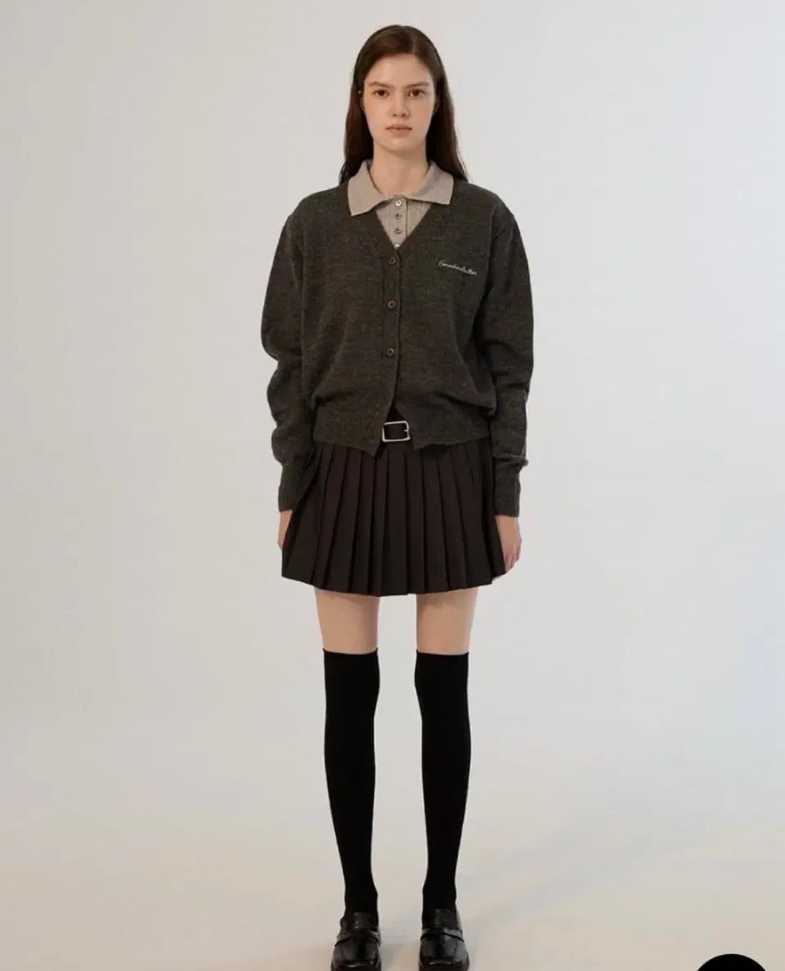 썸웨어버터 Eddy Alpaca Cardigan - Charcoal 상품이미지1