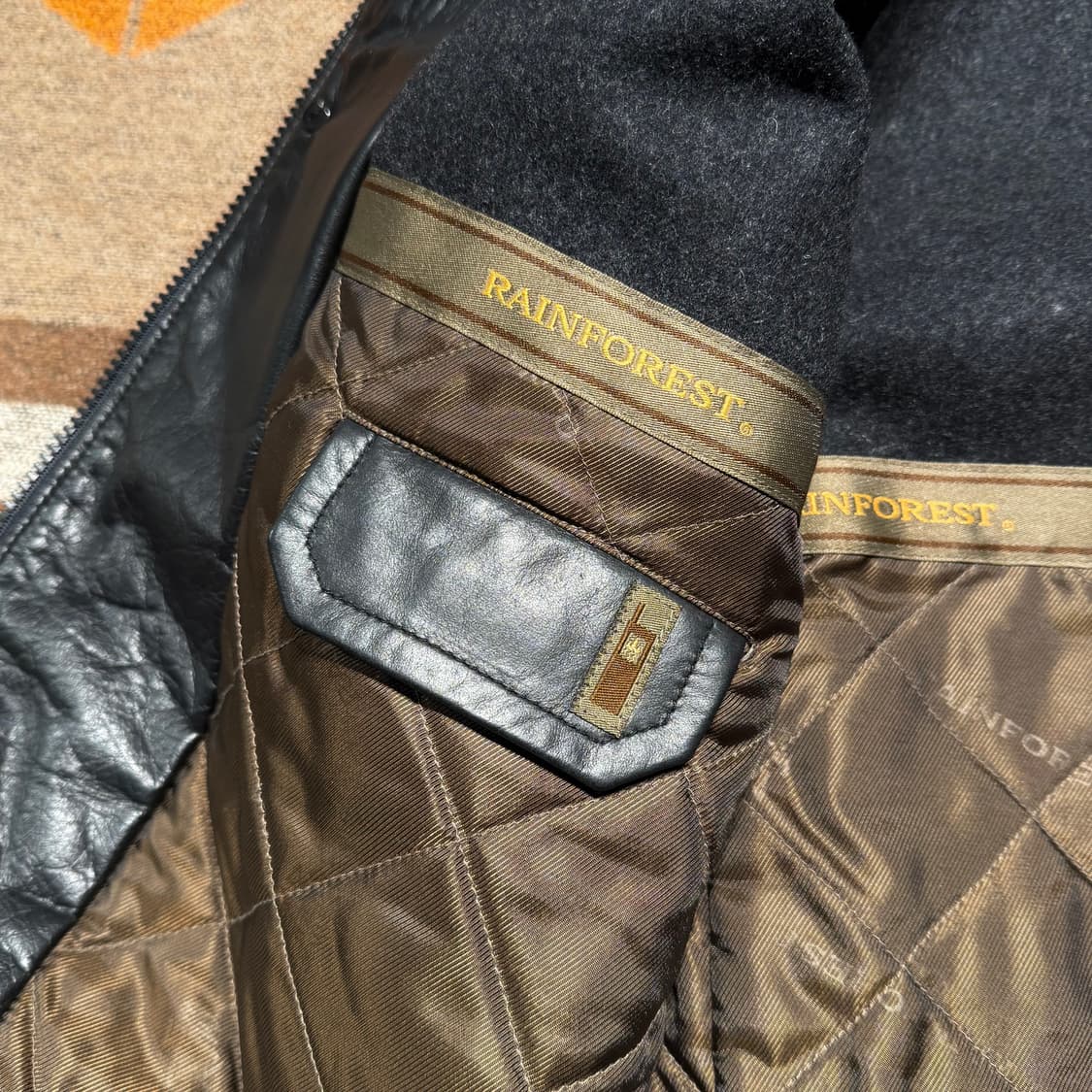 레인포레스트 램스킨 카 코트 M 100 양가죽 자켓 상품이미지4