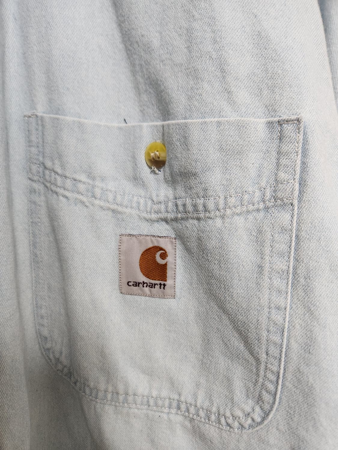 칼하트Carhartt 카라 배색 데님 셔츠 M - S205 상품이미지6
