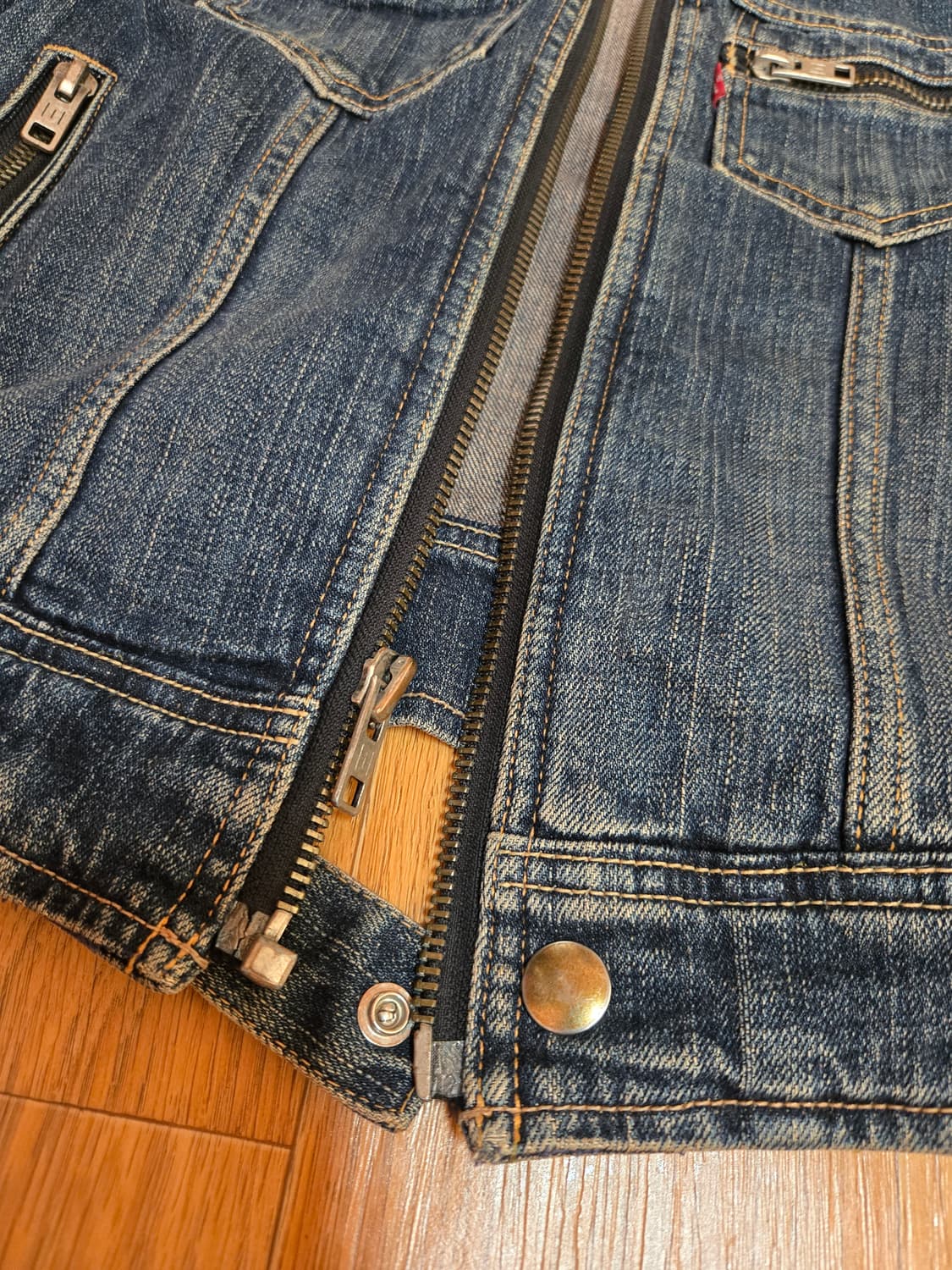 리바이스 여성 세미크롭 차이나카라 청자켓(딱붙핏) 상품이미지5