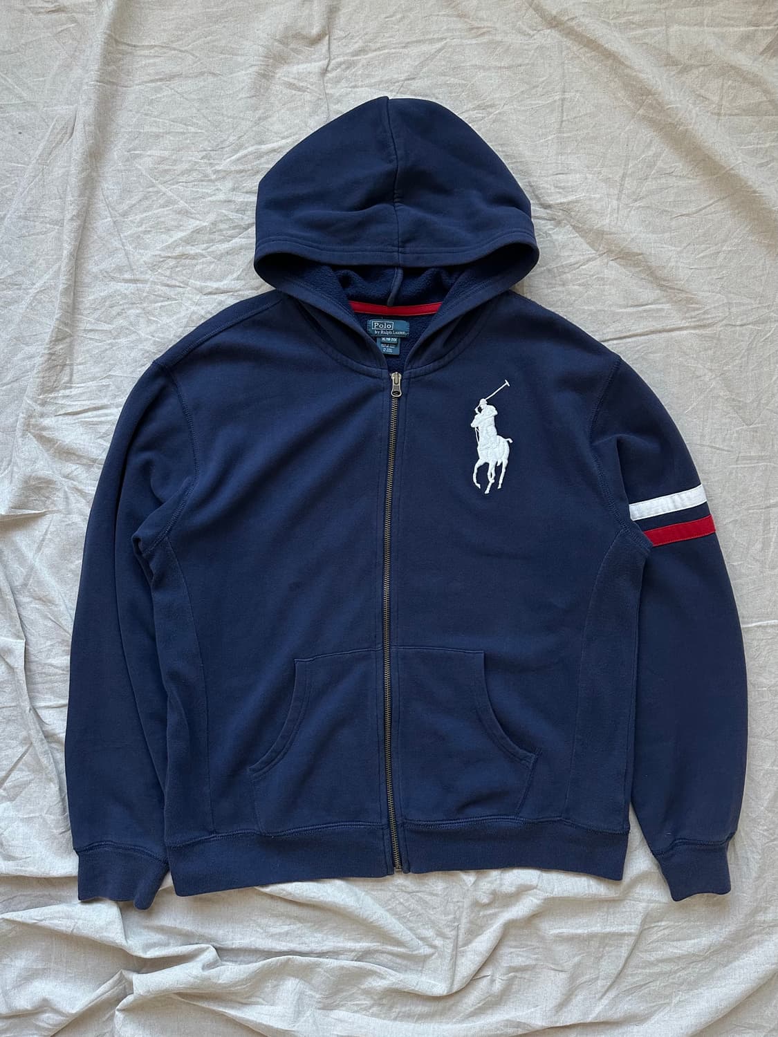 대장급 폴로 랄프로렌 빅 포니 로고 네이비 후드집업 상품이미지5