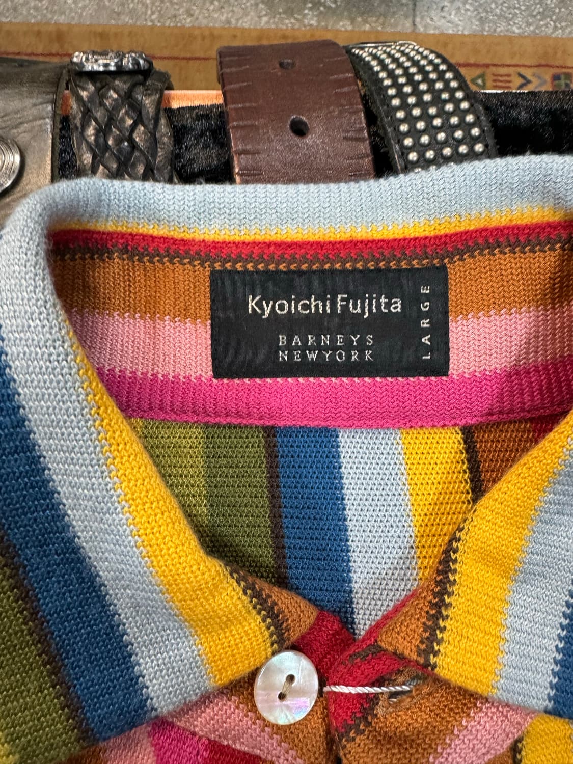 Kyoichi fujita 일본 빈티지 멀티컬러 니트 셔츠 L 상품이미지4