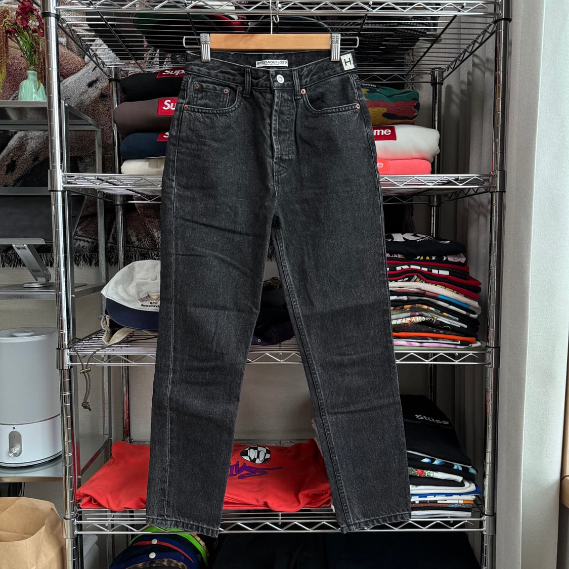 헤리티지플로스 흑청 데님 팬츠 상품이미지2