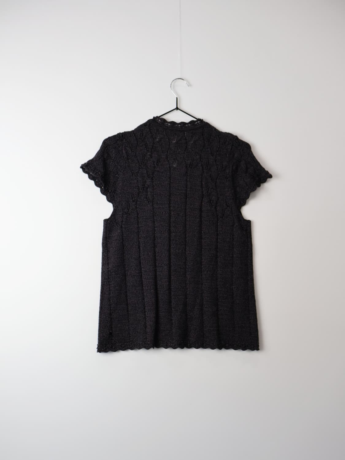 Jpn Cable Knit Short Sleeve Cardigan 상품이미지4