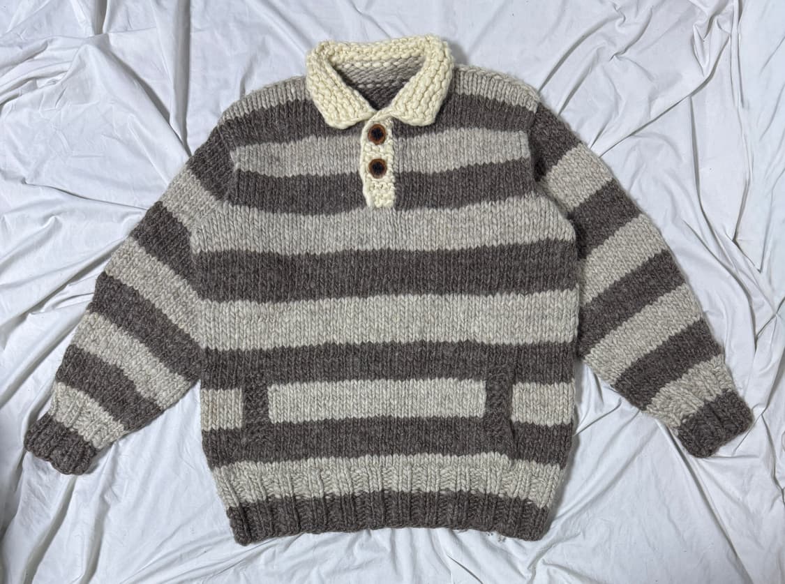 빈티지 캐나다 보더 코위찬 스웨터 헤비울 상품이미지1