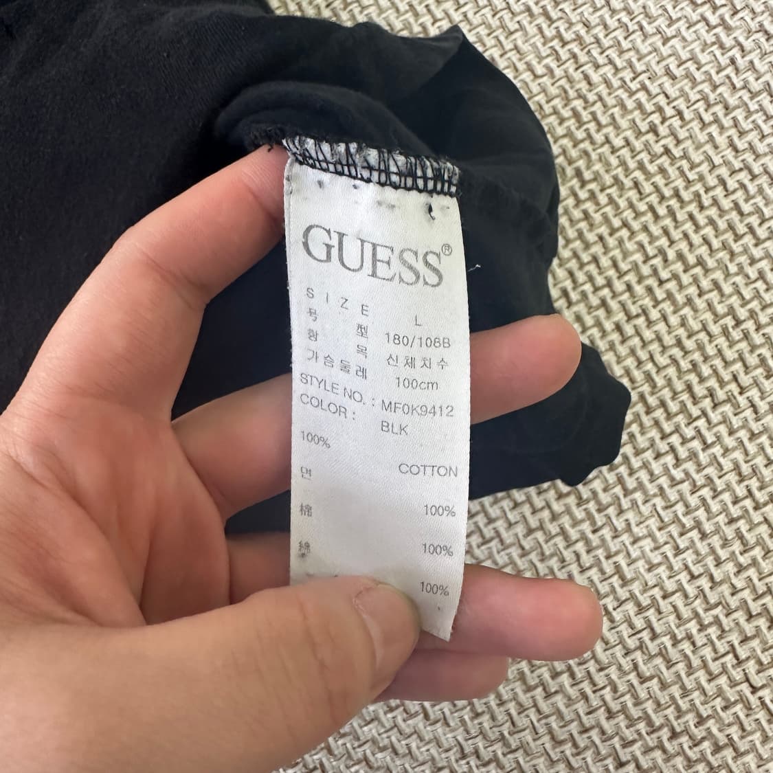 L 게스 자수 크루넥 티셔츠 0416D 상품이미지4