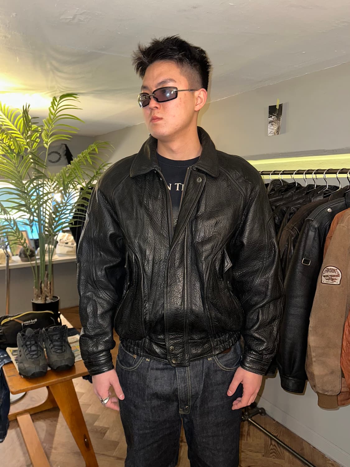 90‘s American lambskin aging bomber 상품이미지1