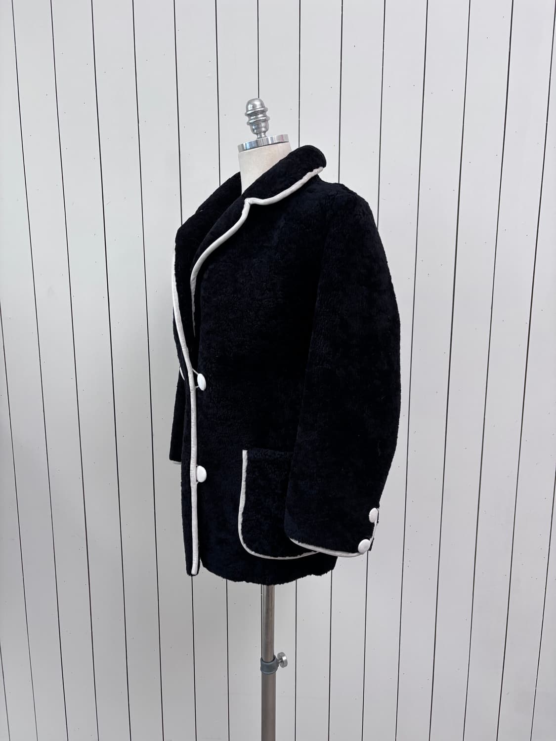 USA 블랙 쉬어링 코트 상품이미지2