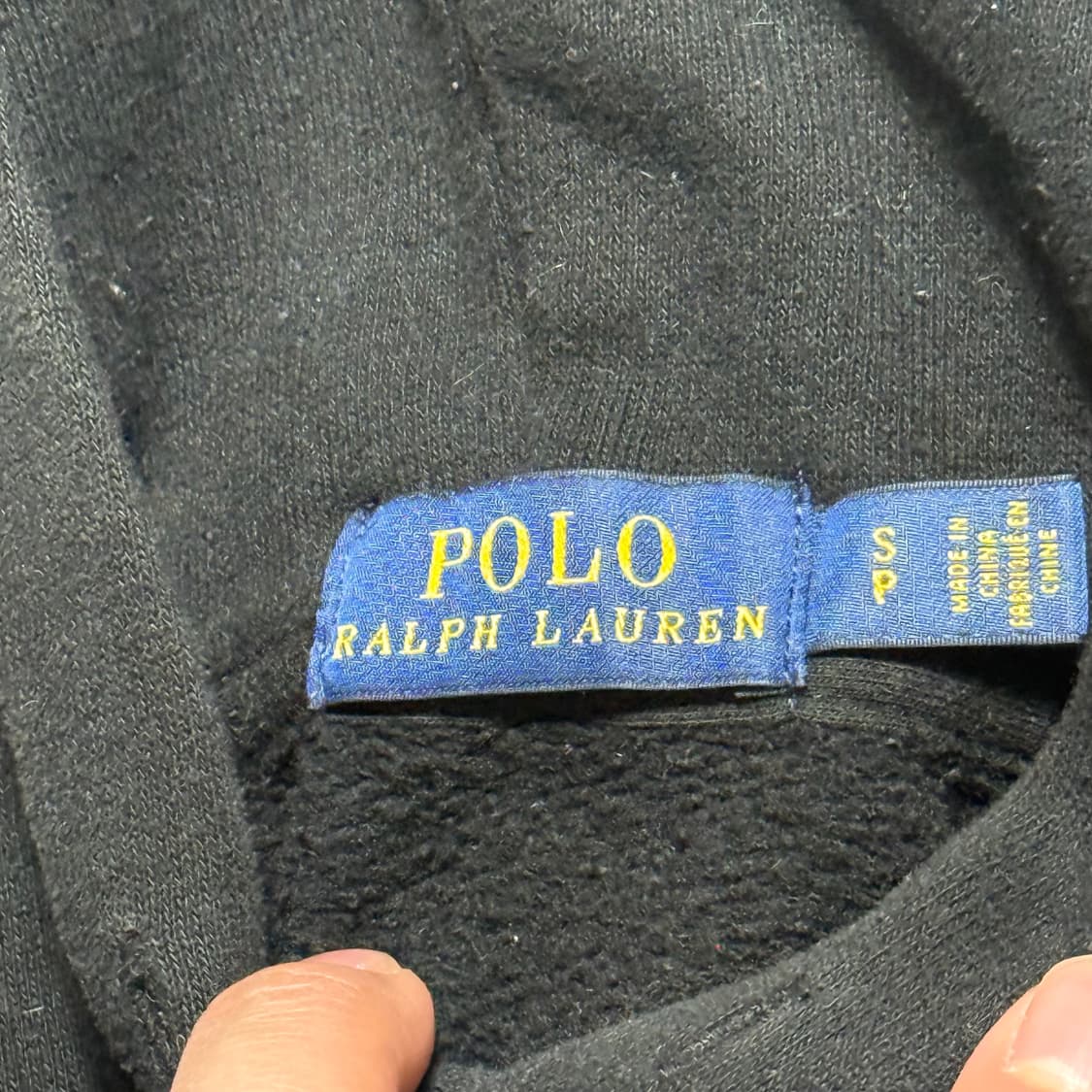 S 폴로랄프로렌 블랙 기모 후드티 상품이미지4