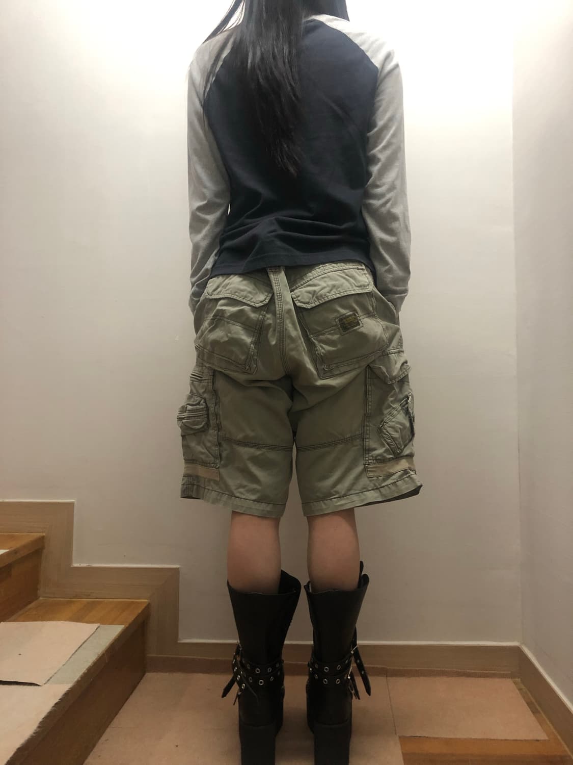 빈티지 지프 네이비 래글런 티셔츠 상품이미지6