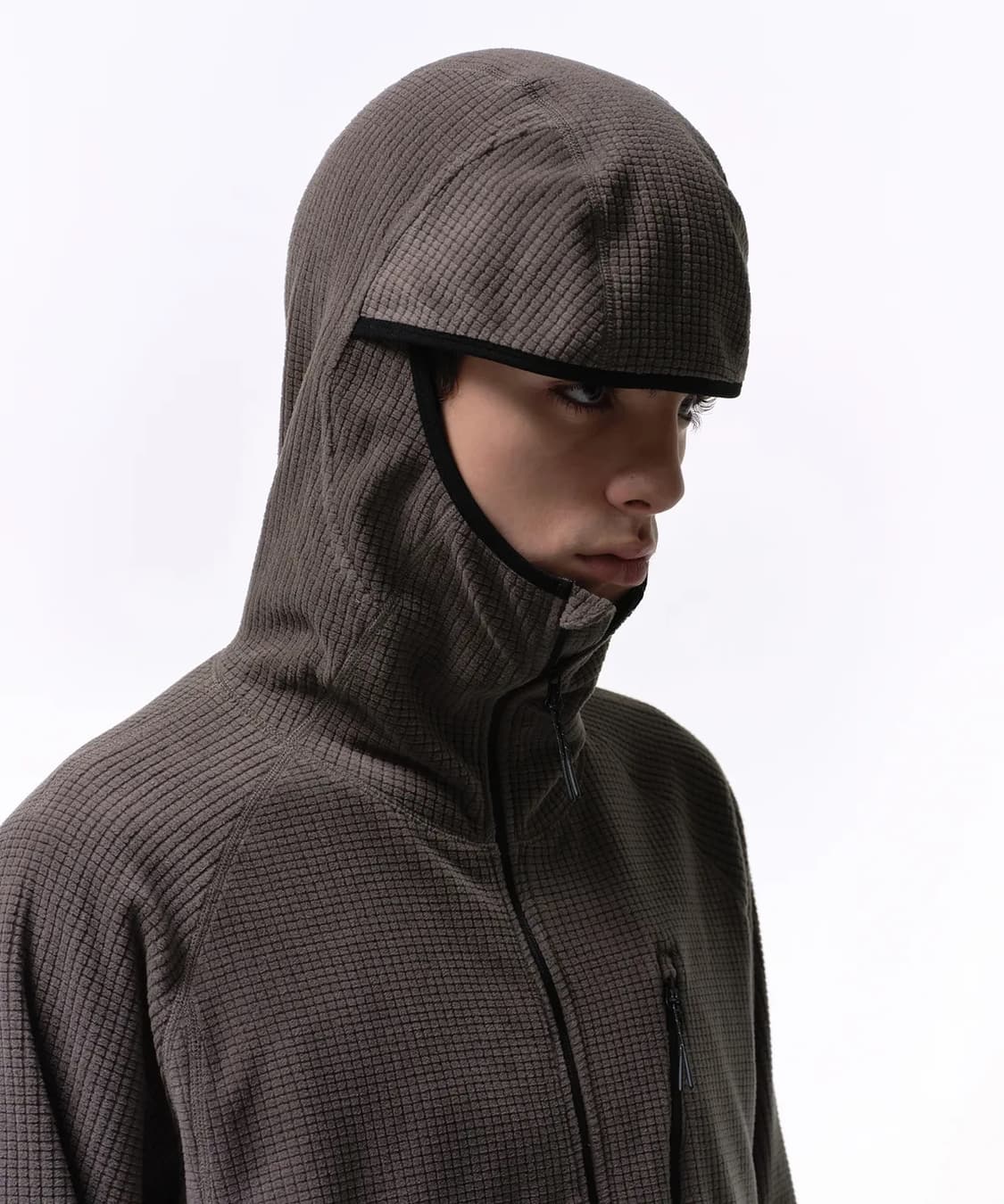 무신사 스탠다드 시티레저 바라클라바 후디드 집업 다크그레이 상품이미지3