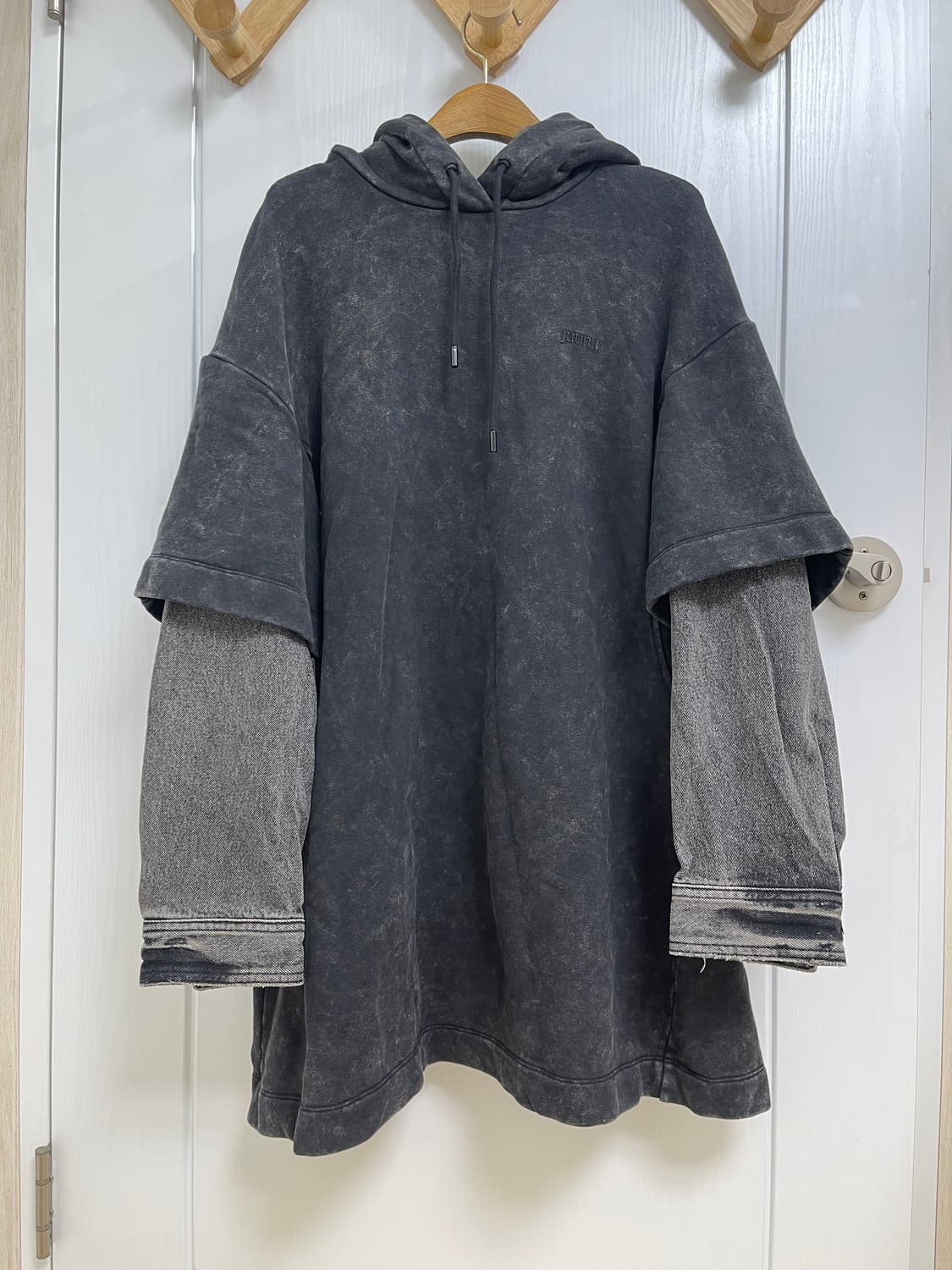 준지 오버핏 워싱 후드 상품이미지1