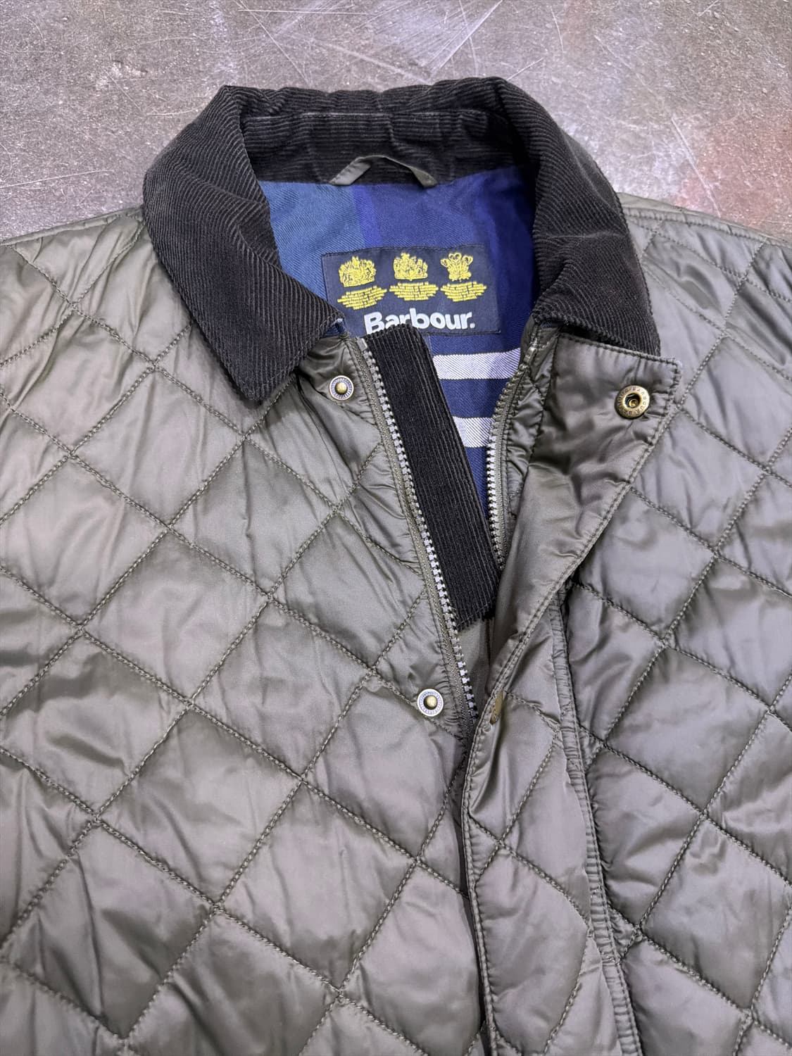 바버 디글 퀼팅 자켓 올리브 그린 M 상품이미지3