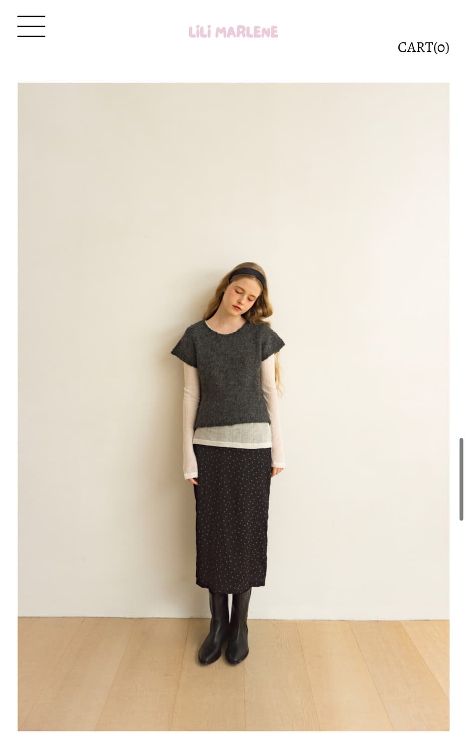 릴리마를린 레이어드 니트반팔 아이보리 상품이미지2