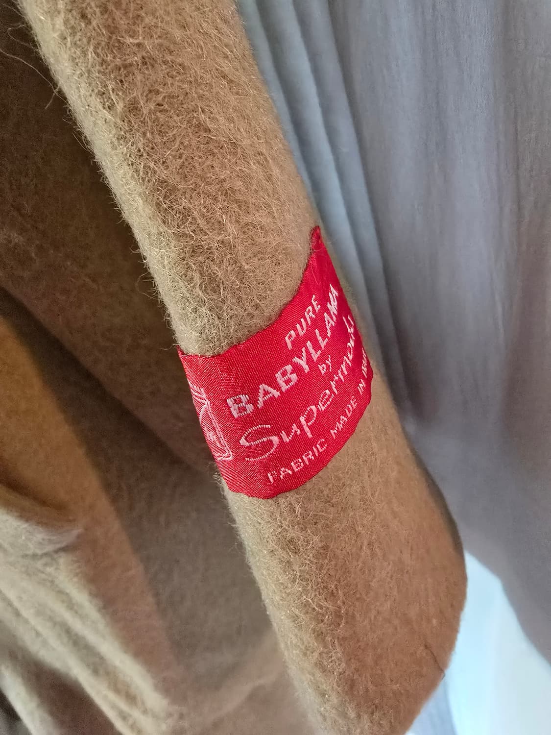 RENEEVON 카멜색 퍼 칼라 코트 상품이미지4