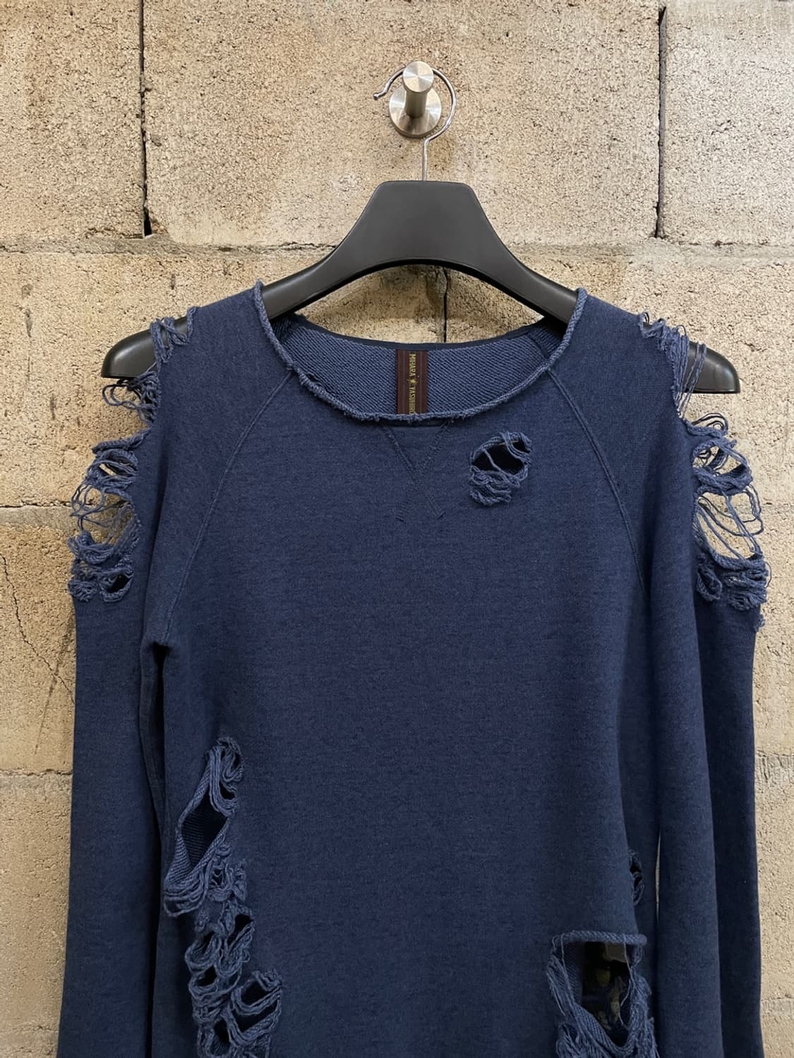 미하라 야스히로 레이어드 디스트레스드 맨투맨 상품이미지2