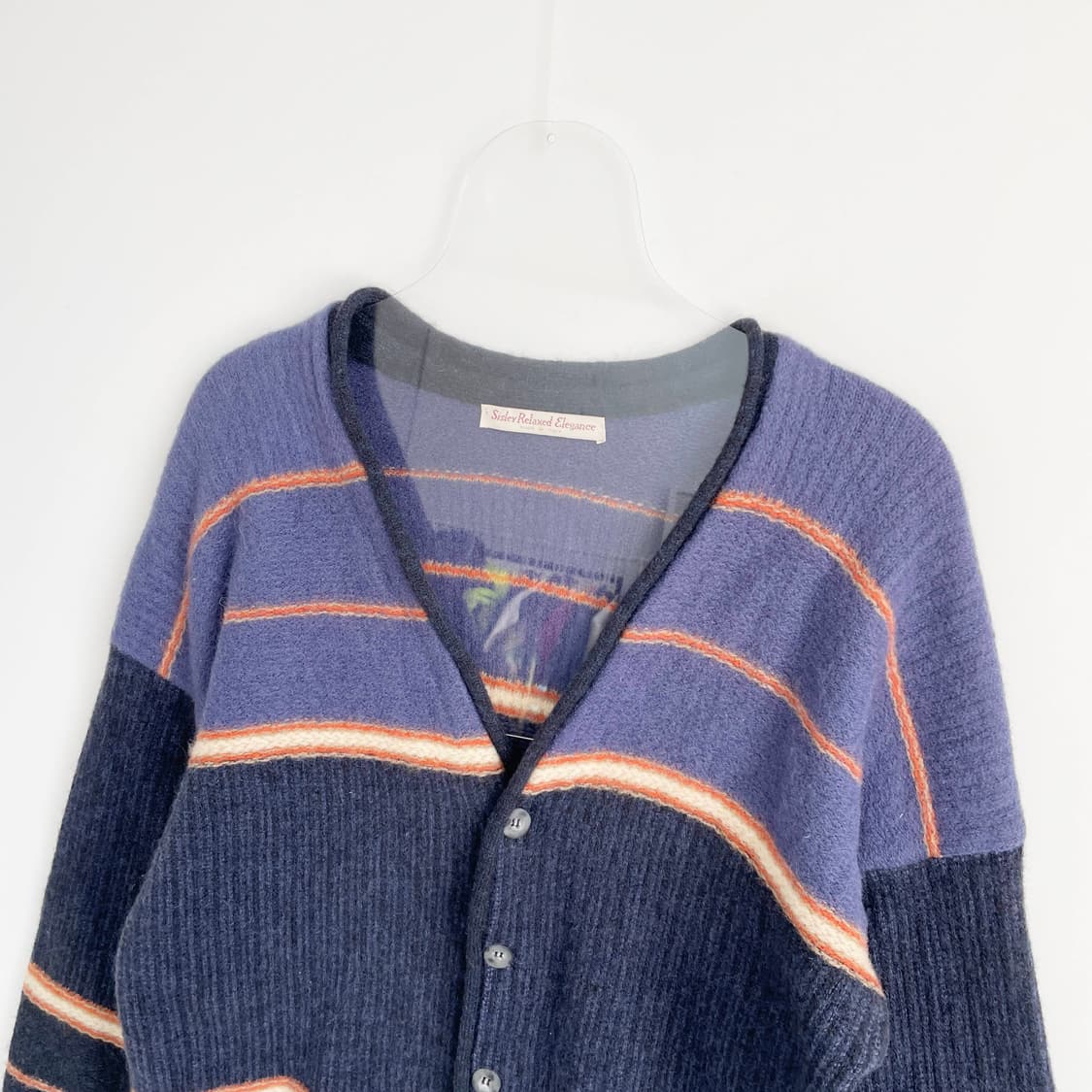F2 시슬리(Sisley) 90's 패턴 니트 빈티지 가디건 L사이즈 상품이미지2