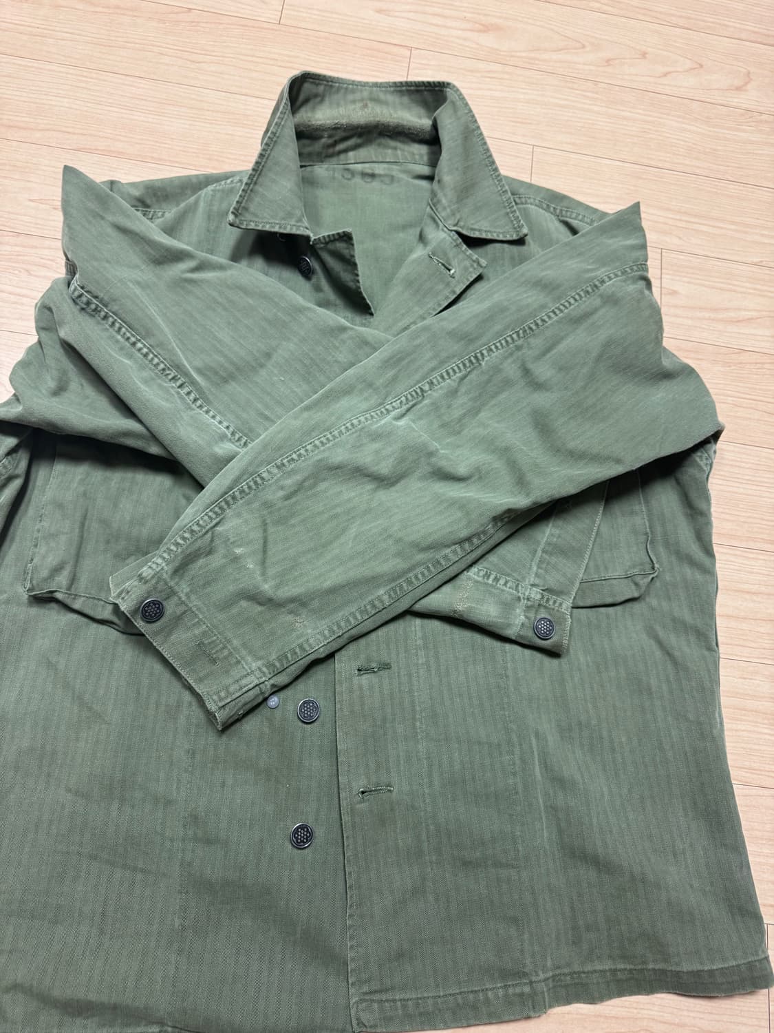 오리지널 미군 M43 hbt 셔츠 자켓 xl 상품이미지4