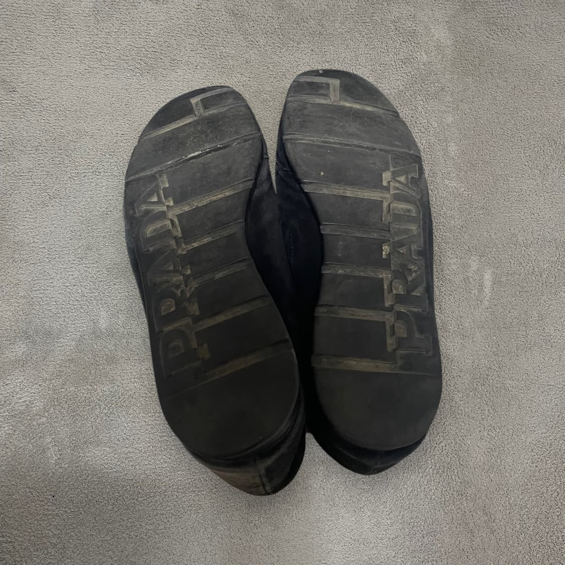 270) 프라다 스포츠 빈티지 스웨이드 스니커즈 신발 블랙 상품이미지6