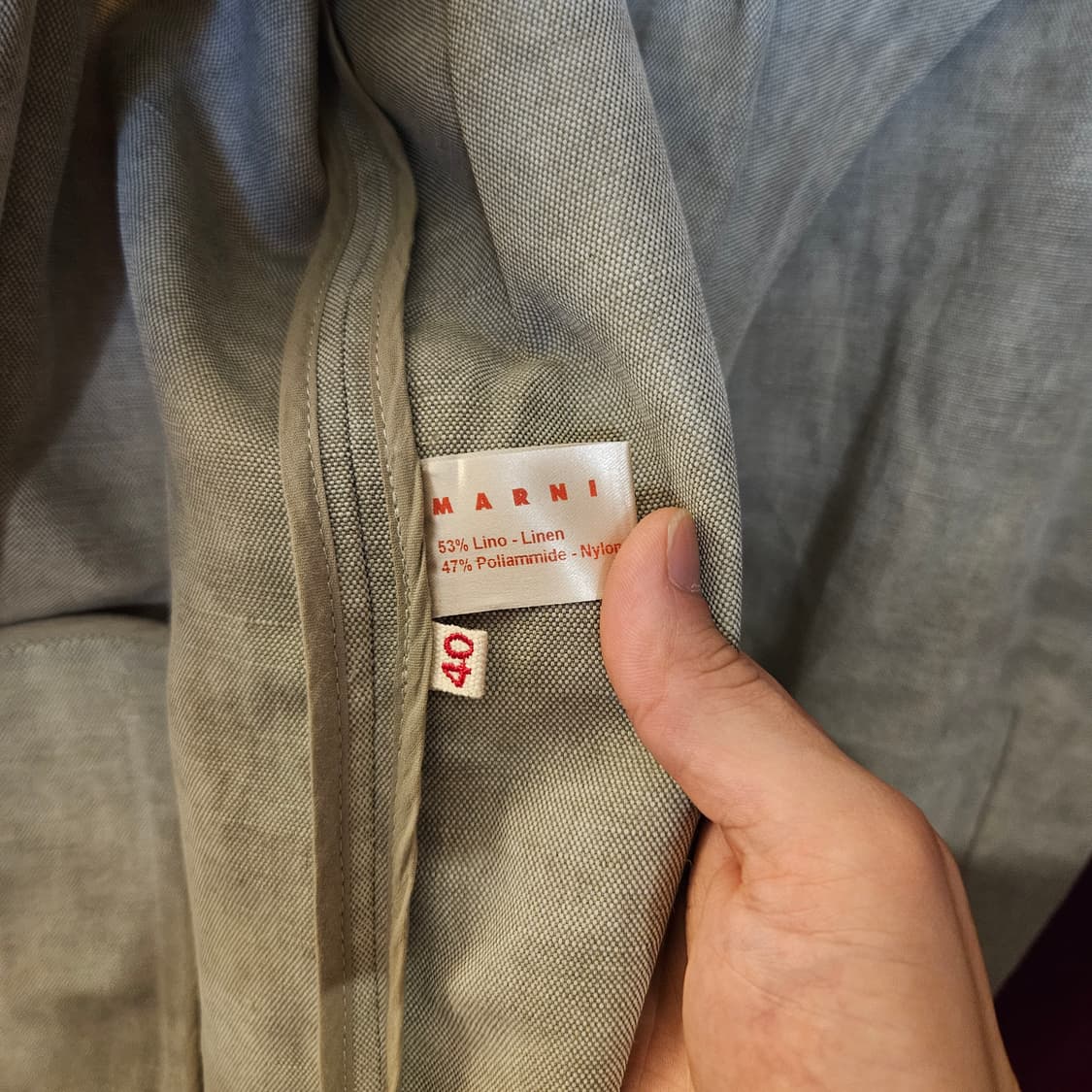 마르니(MARNI) 린넨 반팔 하프 자켓 40size 상품이미지5