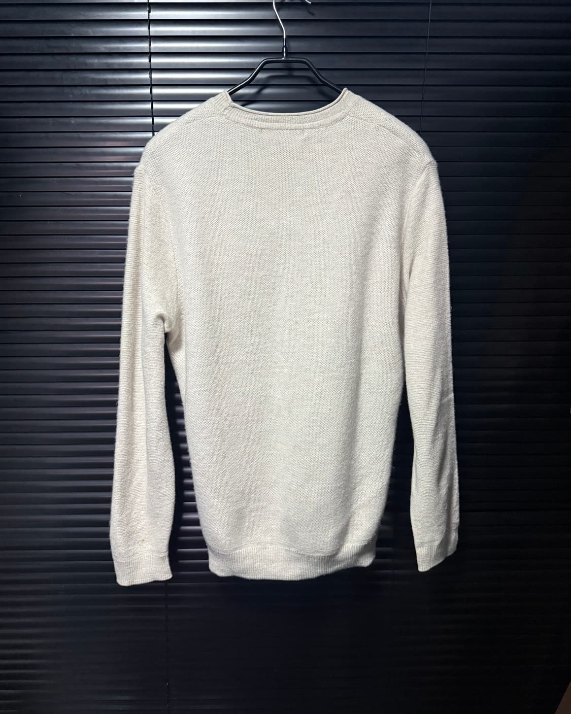 SERIES 시리즈 울 베이지 아이보리 컷팅 말린 넥 라인 니트 스웨터 상품이미지6