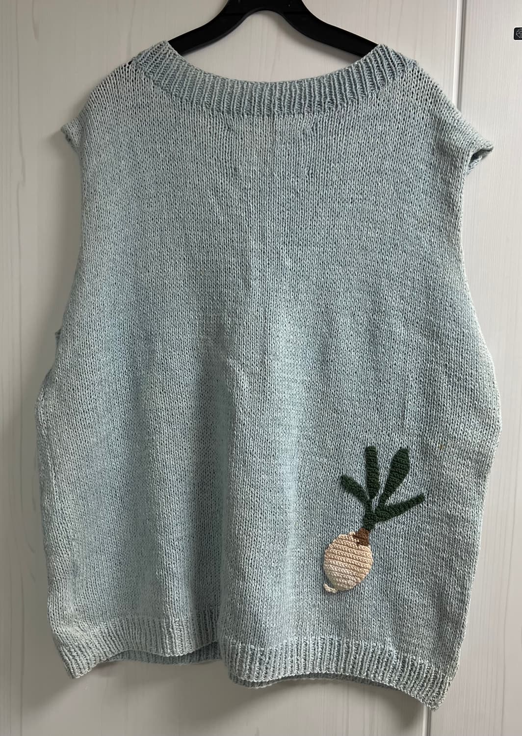 STORY MFG 블루 오가닉 코튼 베스트 상품이미지3