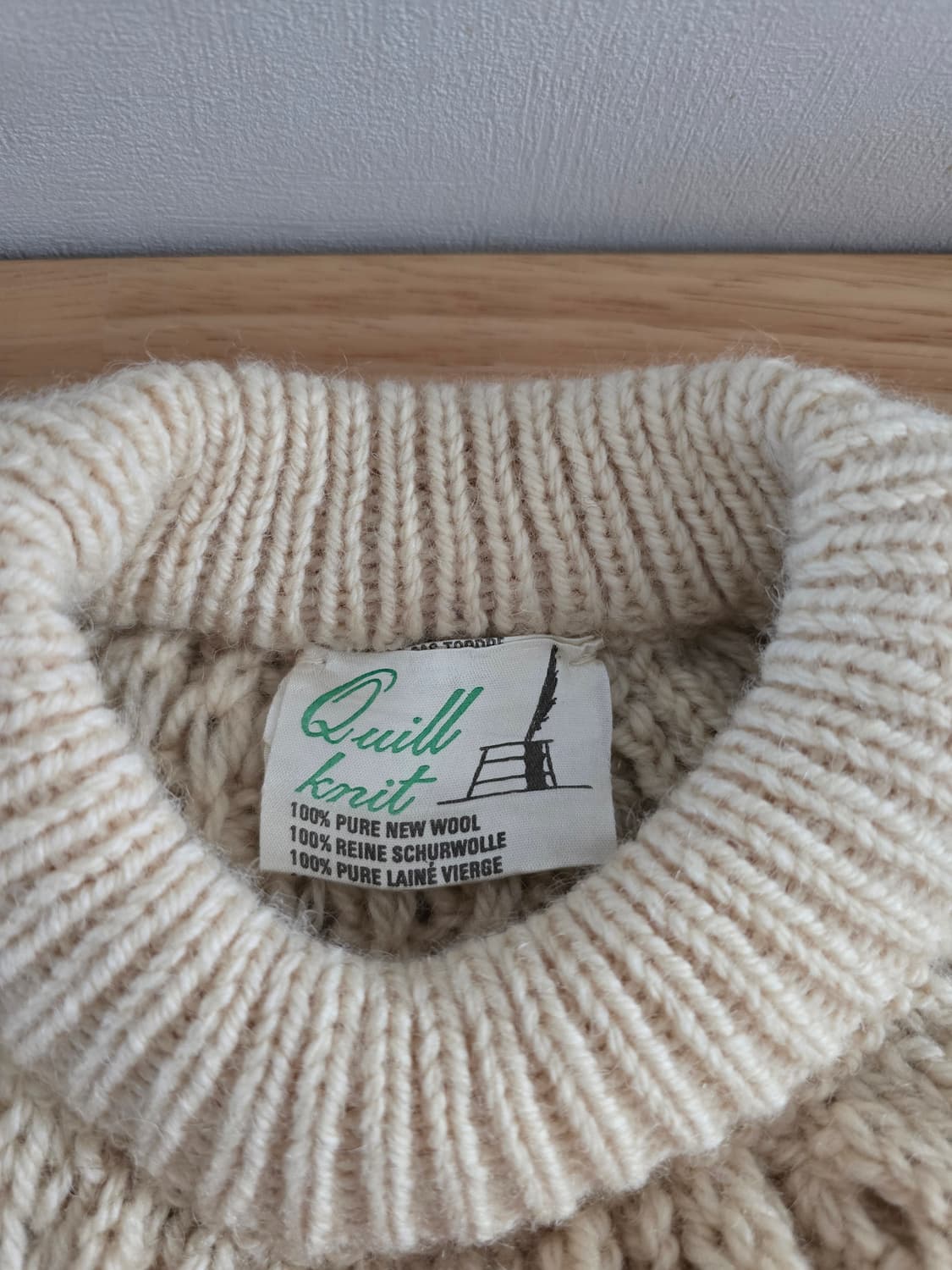 아일랜드 Quill Knit 100% 울 빈티지 니트 상품이미지6