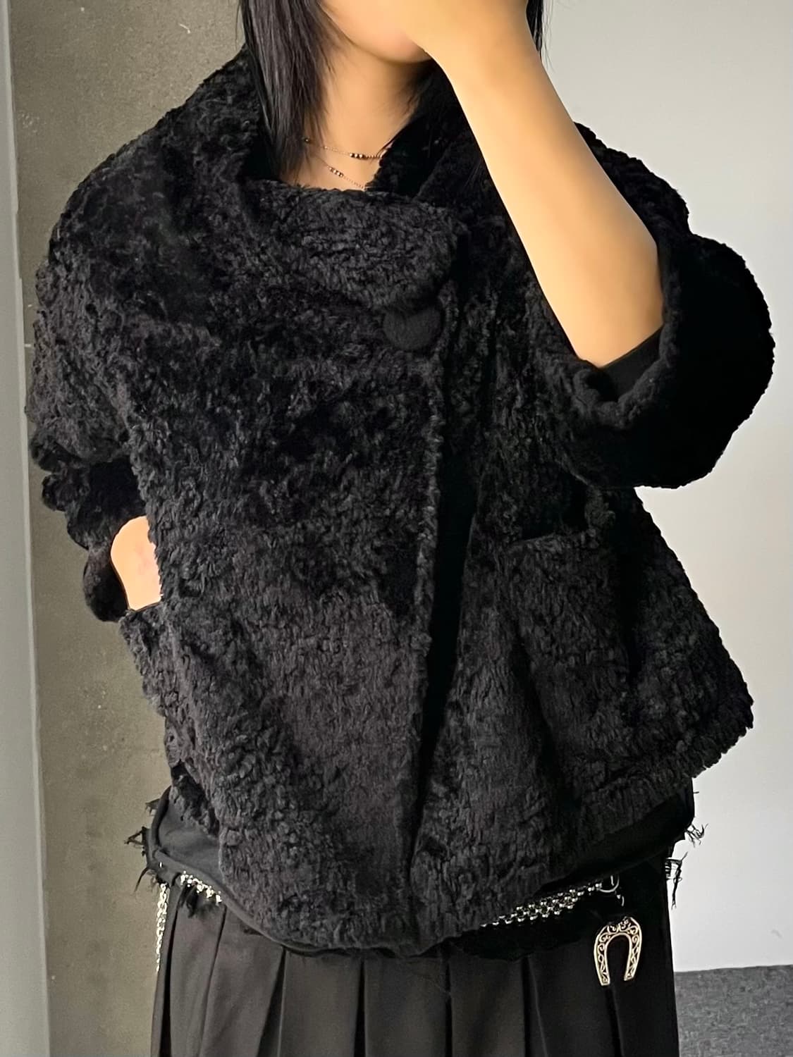 꼼데가르송 트리콧 12a/w 레이온 퍼 자켓 상품이미지2