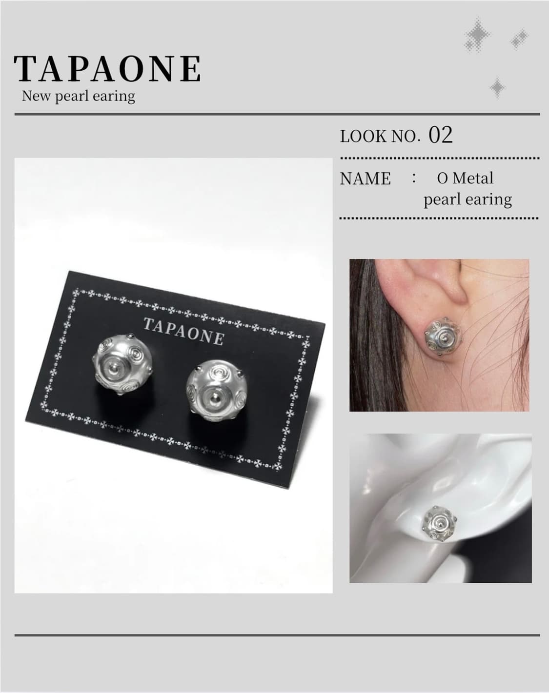 O metal pearl earing 상품이미지2