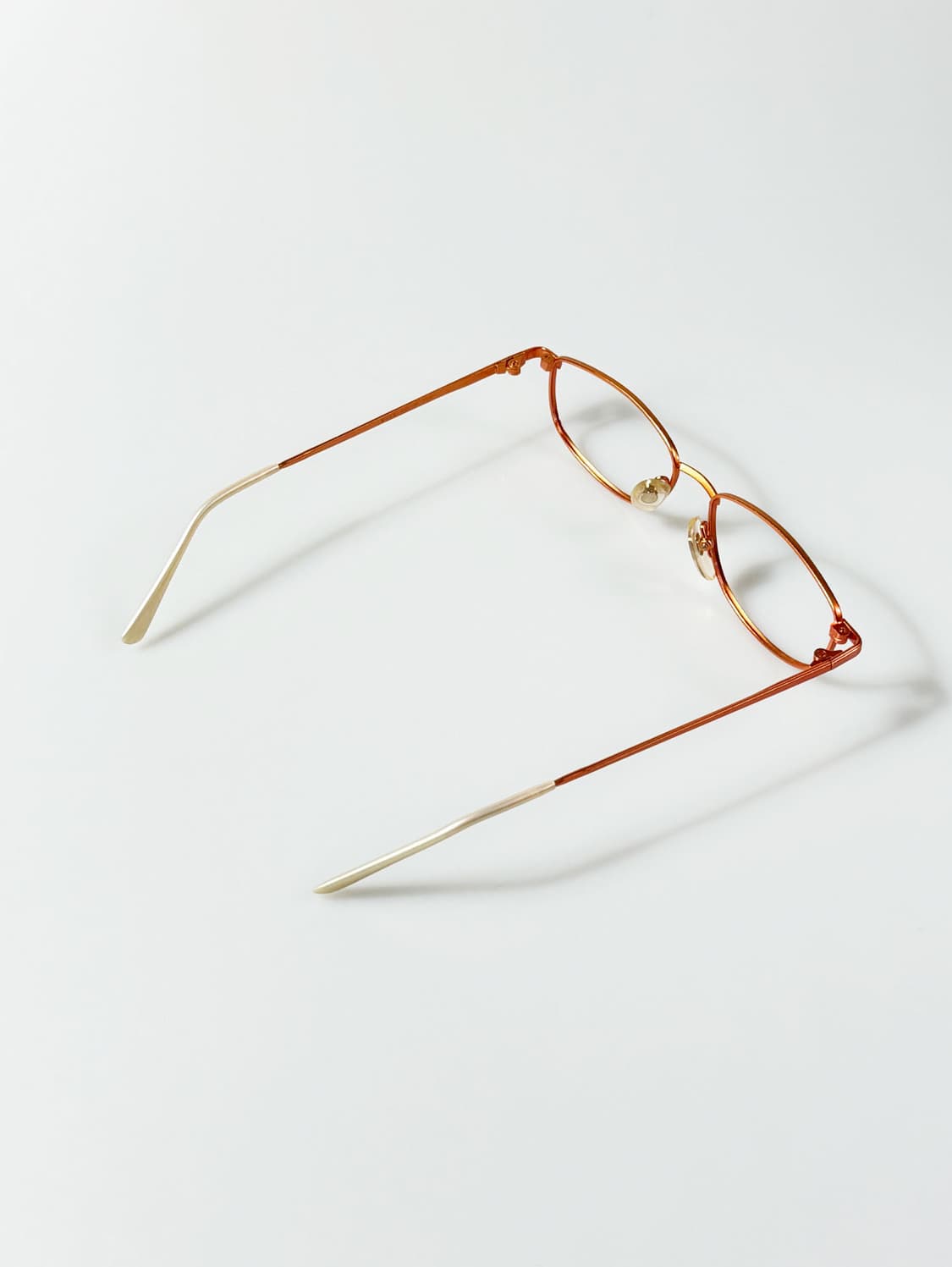 90s HI-TEEN 오렌지 메탈 슬림 오벌 프레임 빈티지 안경 상품이미지4