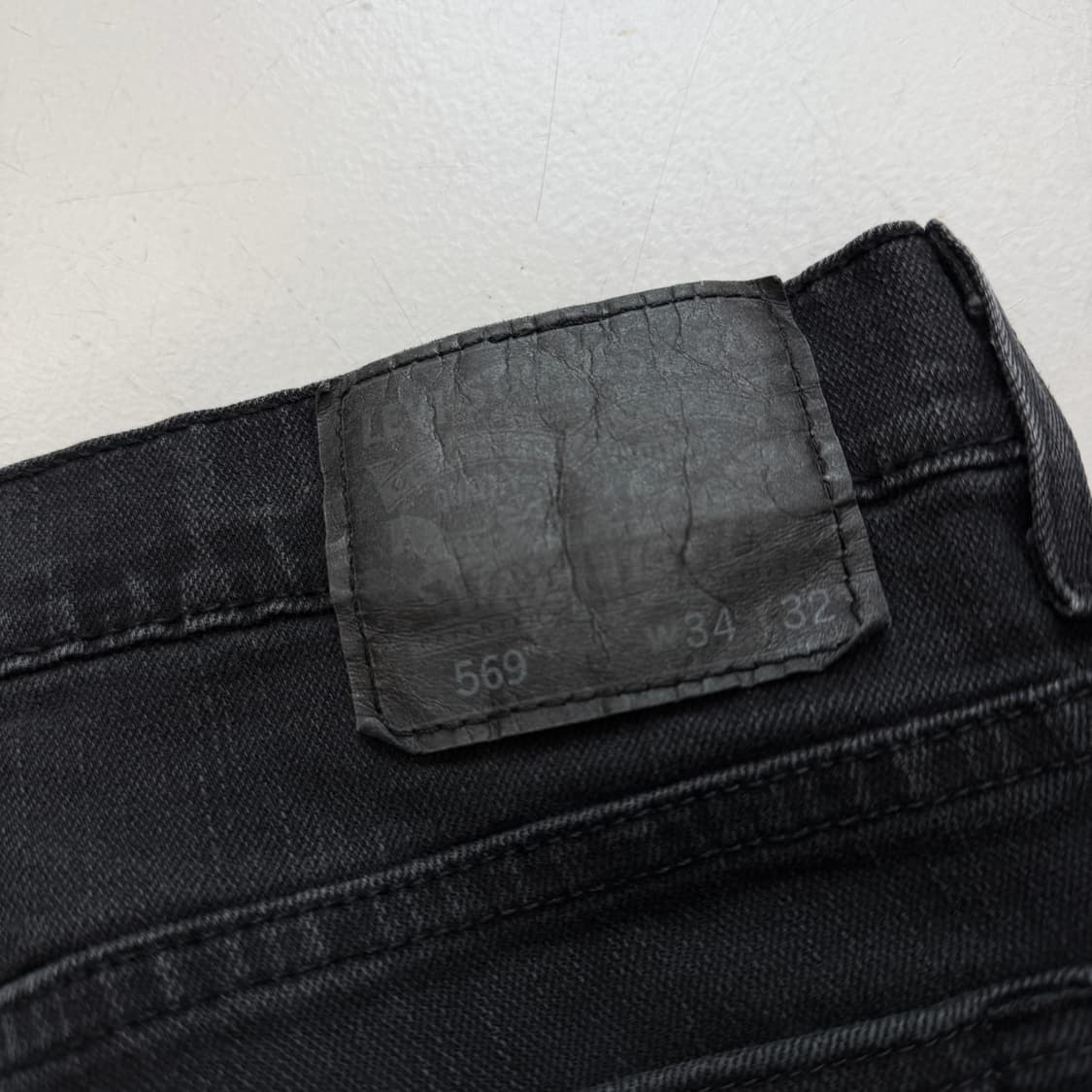 리바이스 569 흑청 새깅 와이드 데님팬츠 상품이미지6