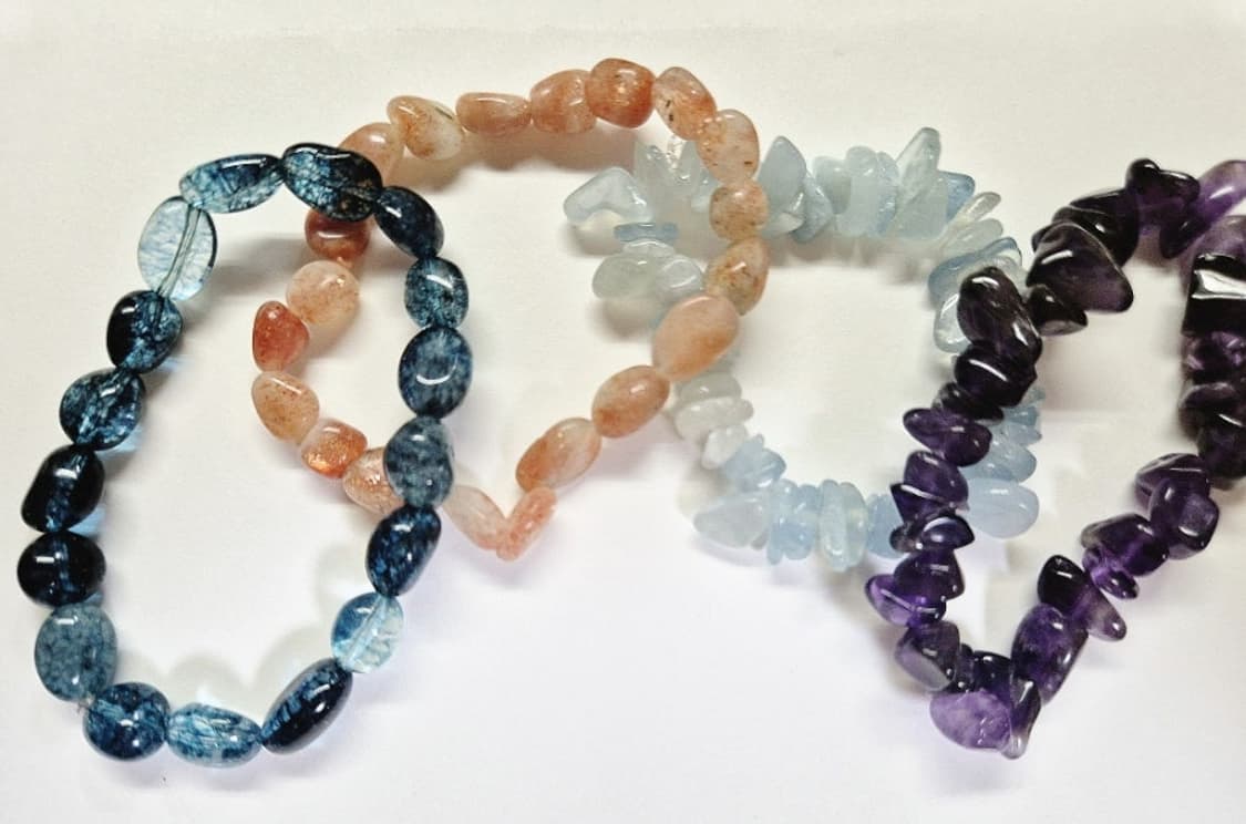 핸드메이드 )블루 토파즈 원석 팔찌 상품이미지2