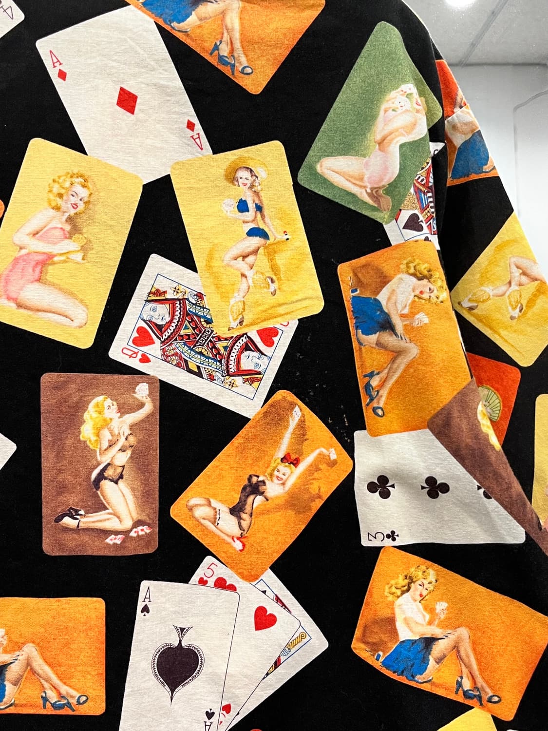 Vtg 빈티지 핀업 걸 반팔 셔츠 상품이미지7