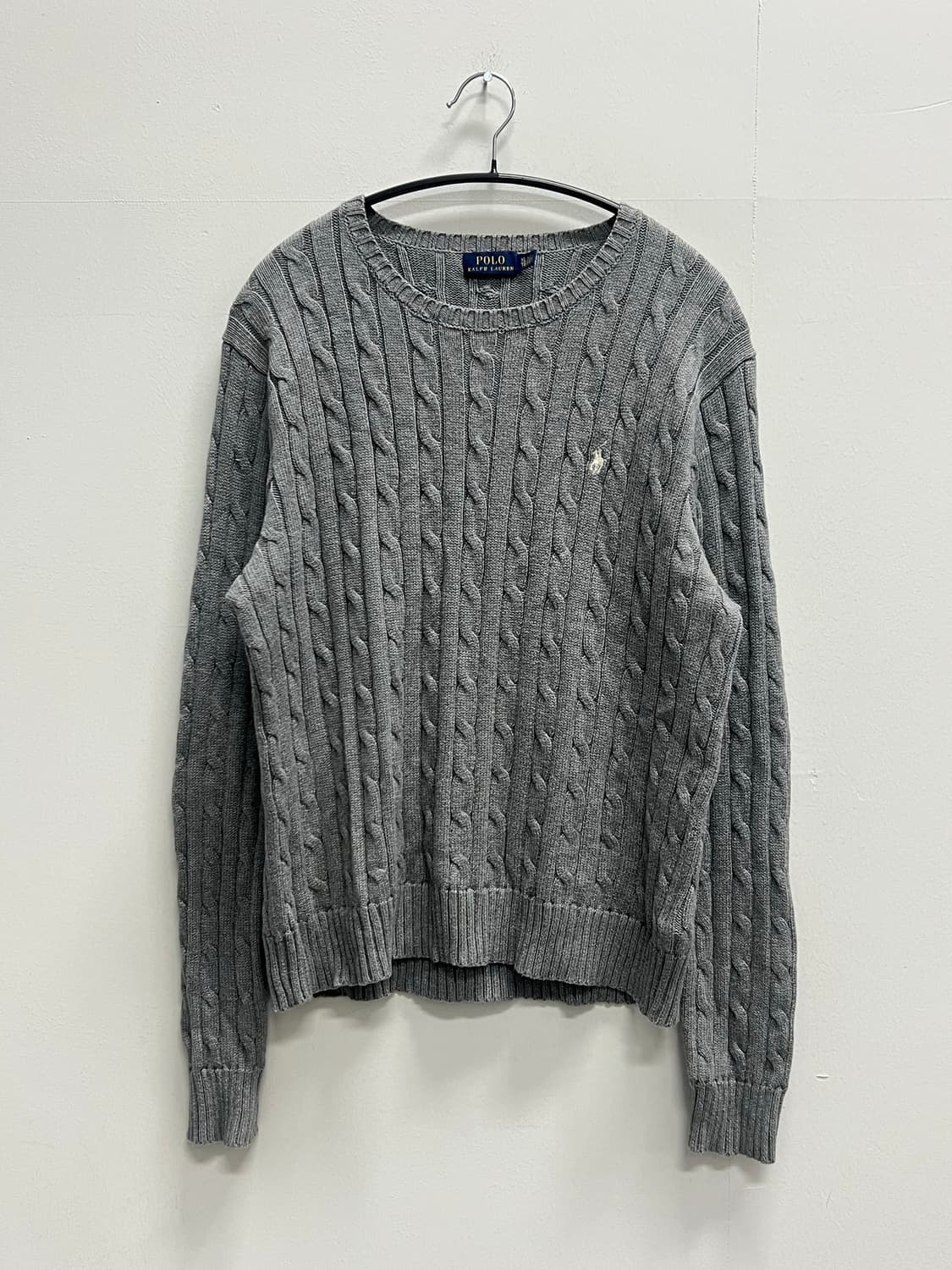폴로 랄프로렌 케이블 꽈배기 니트 그레이 상품이미지2