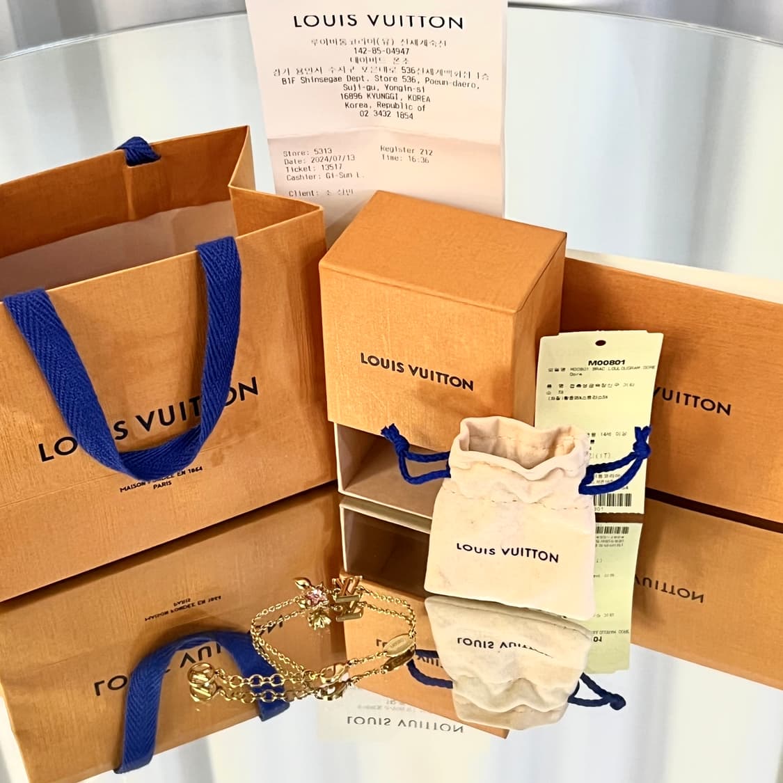 [풀구성/새상품급]루이비통 룰루그램 플라워 팔찌 상품이미지2