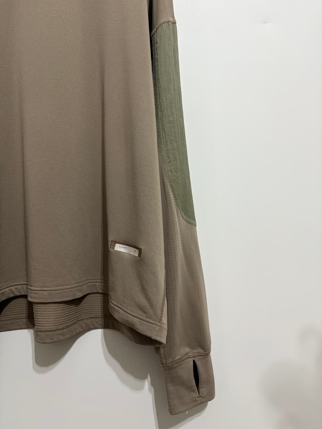 세티스파이 / 립스탑 트림 고스트플리스 모크넥 롱티 데저트 토프 / 4 상품이미지5