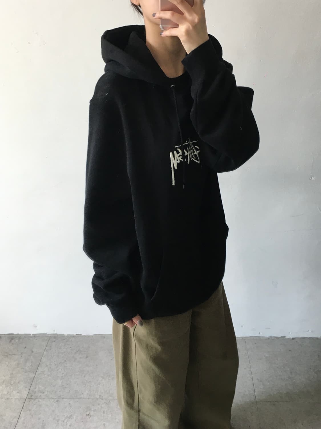 스투시 스탁로고 후드티 상품이미지2