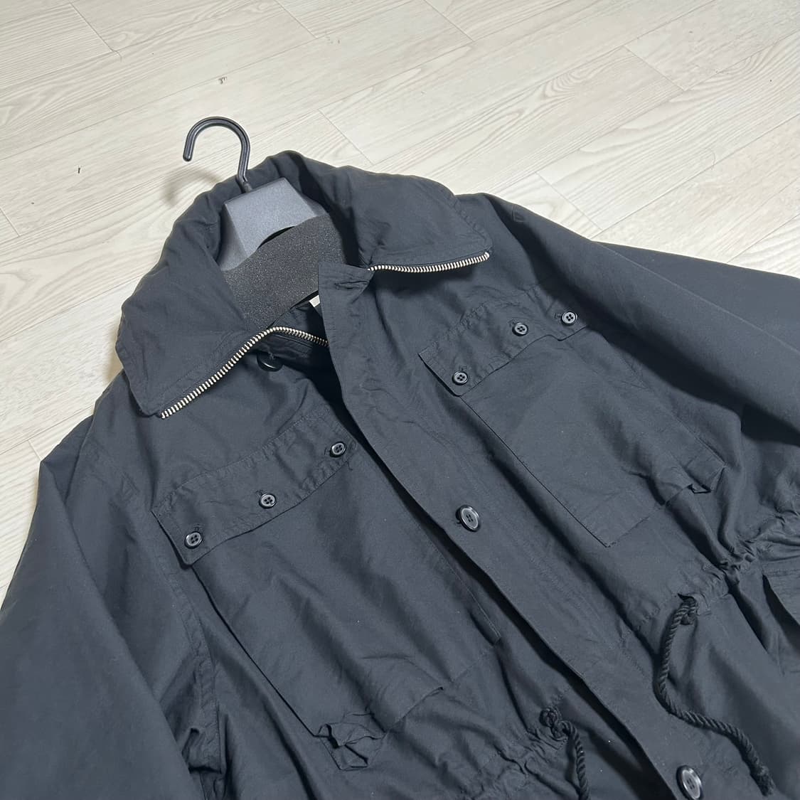 [2] YOKE 요크 리사이클 하프코트 블랙 상품이미지5