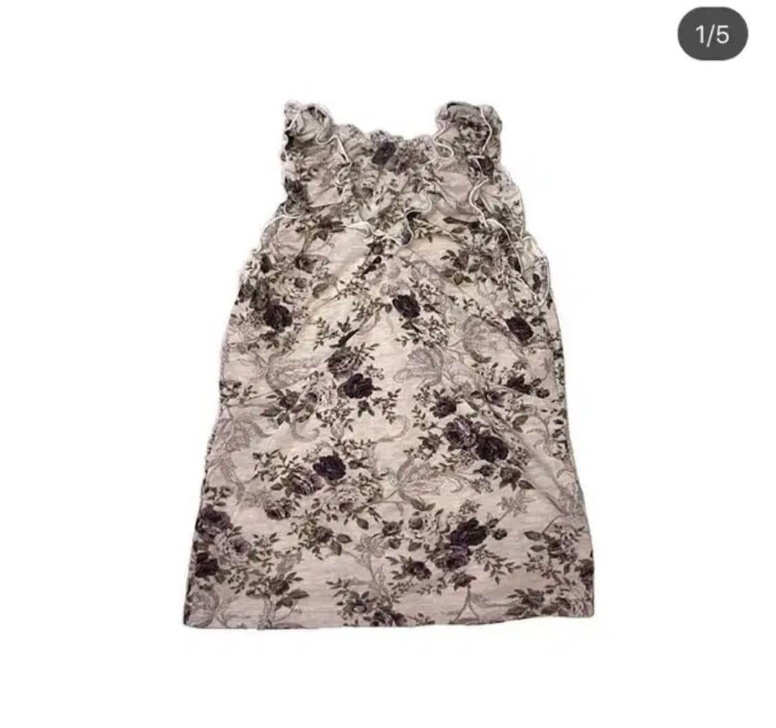 빈티지 플라워 프릴 나시  상품이미지3