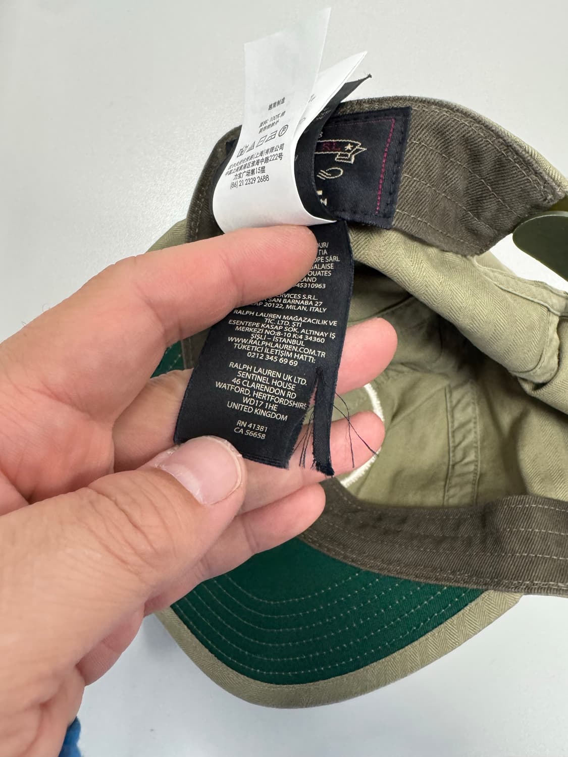 더블알엘 윙로고 볼캡 / 올리브 상품이미지4