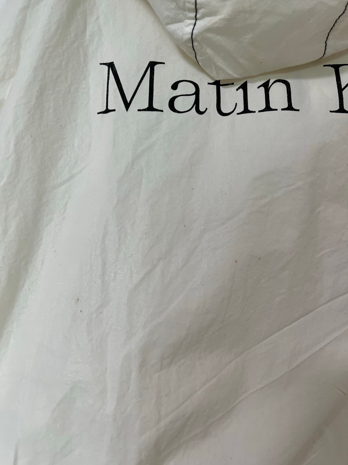 마뗑킴 크롭 후디 코팅 점퍼 아이보리 상품이미지10