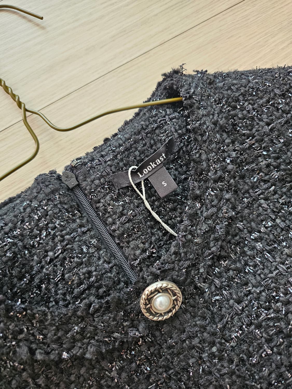 룩캐스트 트위드 원피스 s 새상품 상품이미지2