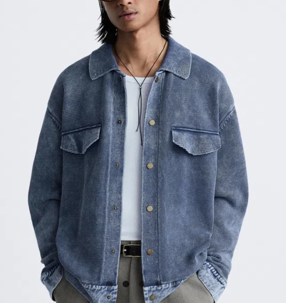 자라 니트 데님 자켓 상품이미지3