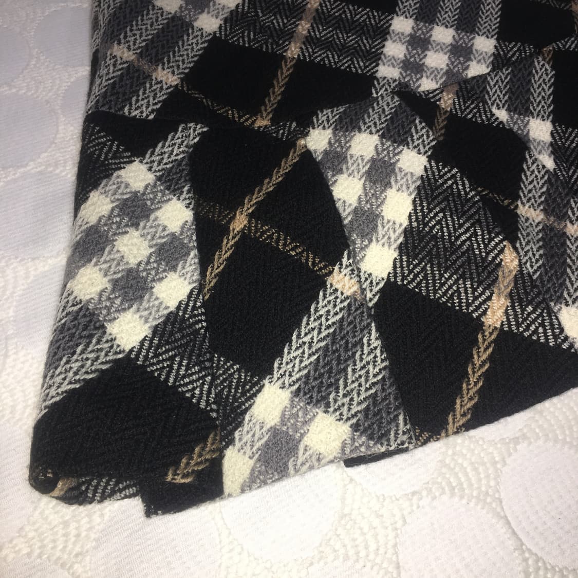 버버리 체크 울 치마 상품이미지3