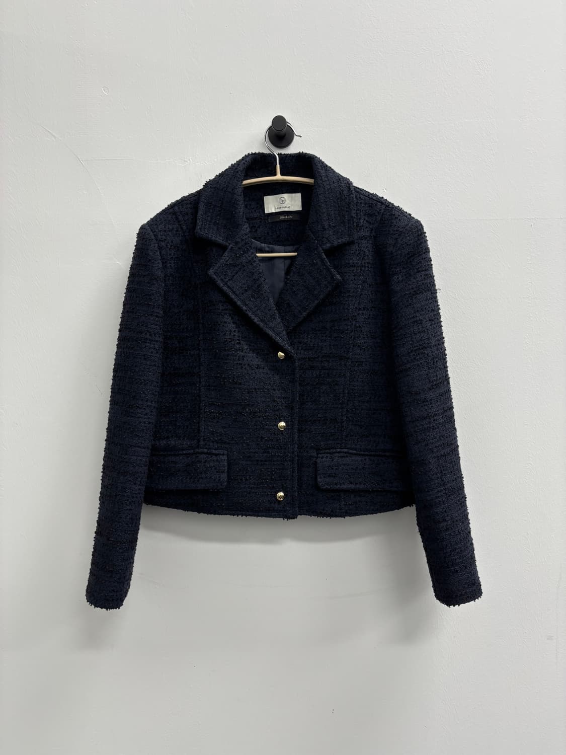 런던플랏(LONDONFLAT) 블랙라인 금장 트위드 자켓 상품이미지1